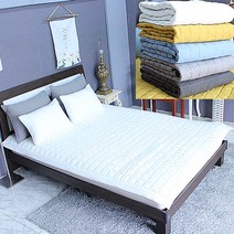 던블워싱원단 국산 사계절 패밀리 침대패드 킹 200x230 퀸 160X200 화이트 블루 그레이 다크그레이 머스타드 5종