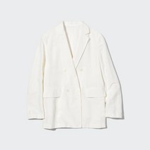 유니클로 여성 린넨 자켓 여름 자외선 차단 재킷 456075 화이트