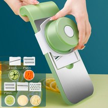 다기능 야채 커터 가정용 수동 고기 커터 무 감자 강판 레몬 슬라이서 주방 과일 및 야채 도구, 라이트 그린