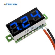 0.28 인치 LED 디지털 전압계 전류계 50V 100V 자동차 오토바이 측정기 볼트 감지기 테스터 모니터 패널, 12 2.5-30V 2 Wires Blue