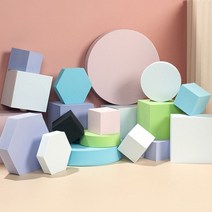 스툴 촬영소품 소형 진열대 전시다이 디스플레이박스, 4-소형사각형-화이트