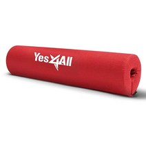 Yes4All 폼 장착 바 패드 올림픽 바벨용 바벨 스쿼트용 스쿼트 힙 스러스트용 목 역도용 블랙 단품, 0.6 Pound, C. Red