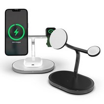 3in1 애플 MFM 인증 고속 무선 충전기 MC310.아트뮤, 3in1맥세이프충전기MC310화이트