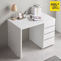 DK9780 레트라 4단서랍장 책상 1000 DVX, 화이트서랍:메이플상판