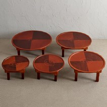 예다움 원형 둥근 1인 2인 밥상 동그란 상 교자상, 4.예다움 상감 원형밥상 R450:단품