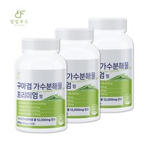 빌립푸드 구아검 가수분해물 프리미엄 정 1 000mg x 60정, 3개