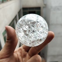 스노우볼 워터볼 3456cm 얼음 균열 크리스탈 볼 유리 석영 구슬 마술 구 fengshui 입상 책상 장식품 거실 홈 장식, XL