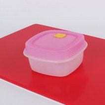 냉동실 냉동고 정리 냉동밥 보관 전자레인지 용 정사각 실리콘 밥 용기, 빨강