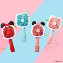 톰과제리 LED핸디선풍기 휴대용선풍기 미니 휴대용 캐, LED톰 핸디선풍기-블루