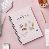 컴팩트 라인 노트 고급 스프링 라인 공책 대학생 선물 필기 새학시 예쁜 학용품, 10 LAVENDER