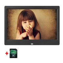 디지털액자 스마트액자 전자액자 10.1 인치 HD 디지털 사진 프레임 1024x600 초박형 LED 전자 앨범 LCD, 03 black 16gb_01 EU 플러그, 3.black 16gb