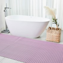 미리 욕실매트 보라 미끄럼방지 매트 세로 120cm x 가로 50cm