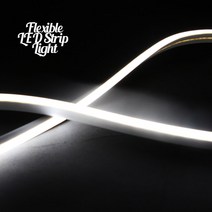 aree LED DC12V 플렉시블 스트립 라인 줄 조명 5M 6*12mm, 백색