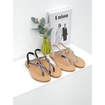 큐빅 라인 발목 스트랩 엄지 캐쥬얼 밴드 쪼리 샌들 1.5cm ME806-6