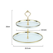 KEYXGSUL 북유럽 케익 트레이 3단 디저트 과일 접시 홈파티 거실 까페 케익접시, #16