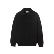 커스텀어클락 컨템포러리 하프 집업 니트 블랙 COOSKT026 울