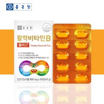 종근당 고농축비타민B 60알 2개월 피리독신 리보플라빈 티아민 비타민비 엽산 1박스, 종근당활력비타민B플러스60정-1박스（2개월분）