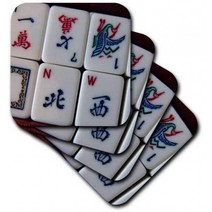 3dRose LLC cst_12772_2 Luv Mah Jongg 소프트 코스터 8 개 세트
