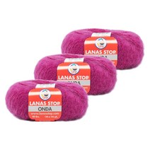 야나 [라나스 스탑] 온다 모헤어 3볼 폴리아마이드 겨울 뜨개실 뜨개질, 837 레드바이올렛