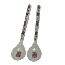 멜라민 롱스푼 로즈 (대) 2개 티 숟가락 식기 수저