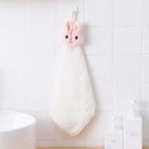 ASSARE 두툼하고 두꺼운 고리 핸드타올 주방수건, 토끼-아이
