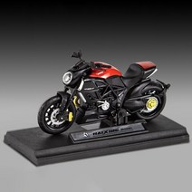 118 Scale Ducati 악마 합금 스쿠터 스포츠 자전거 다이케스트 어린이 장난감 바이크 오토바이 차량 레이싱 모델 복제본 소년 선물, [02] 빨간