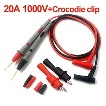 멀티미터 테스트 리드 범용 케이블 AC DC 1000V 20A 10A CAT III 멀티 미터 테스터 와이어 팁용 측정 프로브 펜, 1000V 20AAC 포함