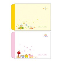 칼라대봉투-백상지(50장-1봉)/봉투, 분홍(NO.375)