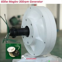 새로운 도착 신재생 에너지 자기 부상 발전기 500w 600w 12v 24v 3상 풍력 풍차용 300rpm 영구 자석 발전기, 플랜지 포함