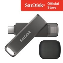샌디스크 USB 메모리 iXpand Luxe 8핀 C타입 OTG 3.1 대용량 / USB 보관 케이스, 64GB