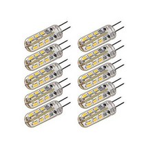 G4 Led 전구 2W 12VAC220V 3014SMD 24led 차가운 흰색 360 도 각도 샹들리에 조명 할로겐 램프 교체 10 개, AC220V_아니다_Clear, 웜 화이트
