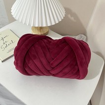핸드니팅 자이언트얀 빅얀 점보얀 뜨개질 암니팅 가방 방석 1kg, 벨벳 와인 1kg