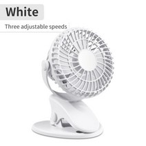 USB 미니 휴대용 선풍기 무소음 탁상용 여행용, WHITE