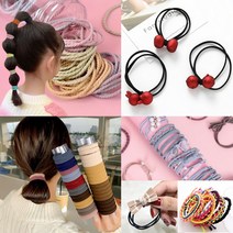 대용량 머리끈 짱짱한 고무줄 헤어 방울끈 포니테일 똥머리