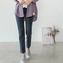 헤이올리 스탠다드 히든밴딩 일자 데님 팬츠