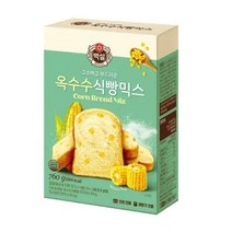 CJ더마켓 홈 베이킹 제과 제빵 빵 만들기 카페 디저트 아이 간식 옥수수식빵믹스 초코 핫 케익 와플 브라우니 쿠키 머핀 깨찰빵 식빵 760G, 16개