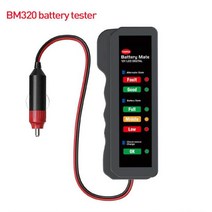 BM310 자동차 배터리 테스터 12v 자동 검사기 발전기 12V 6LED 조명 디스플레이 진단 도구, 빨간