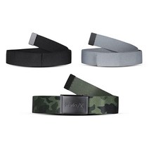 Hurley 남성용 벨트 (3팩) 카모 397582