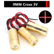 목공 기계 부품 6mm650nm5mw rqg 650nm 5mw 레드 포인트라인크로스 레이저 모듈 헤드 유리 렌즈 초점 가능 산업 클래스, 9MM 크로스 3V