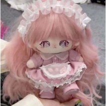 솜인형 옷 diy 봉제 아이돌인형 무속성 20cm, 사쿠라 유골(뼈대포함) + 가발 의상 세트