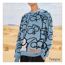 티피/Teepie 가을 커플 니트 박시 니트 남성 트렌드 크리스마스룩