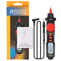 A3004 멀티 미터 비 콘택트 펜 타입 미터 4000 카운트 AC/DC 전압 저항 커패시턴스 다이오드 연속성 테스터, 01 Bla공구