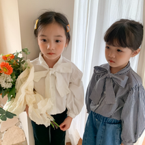 키즈 여아 블라우스 리본 남방 공주옷 가을옷 자매룩 등원룩