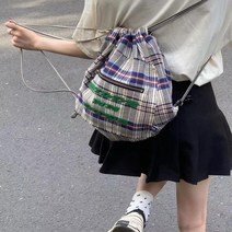 빈티지 레터링 숄더백 복조리 가방 복주머니 백팩 체크 크로스백
