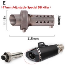 자동차마후라 자동차 마후라 35mm 42mm 60mm 바이크 오토바이 배기 머플러 촉매 DB 킬러 소음기 SC Akrapov, 19 E Yoshi