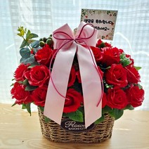 카네이션로즈비누꽃 어버이날 비누꽃바구니, 50송이 레드ALL장미