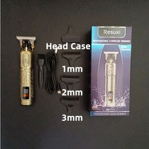 바리깡 클리퍼 이발기 바버샵 이발소 리젠트컷 투블럭 헤어컷 숏컷 남자에 대 한 전문 WateProof 머리 절단 기계 머리 트리머 전기 면도기 남자 면도기 0mm 수염 트리머, 플러스 브론즈 박스