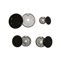 오븐 부품 범용 밥솥 모자 세트 오븐 가스 호브 버너 크라운 불꽃 캡 커버 주방 대부분의 스토브 핸들에 적합 뚜껑 키트 품질 금속 호환 지원, 없음