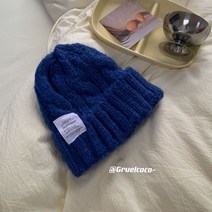 1+1 여성 민트 니트 겨울골프모자 연습복장 넥워머 귀마개 이어워머 방한 귀달이 골프복, M 56 58cm, 클라인 블루