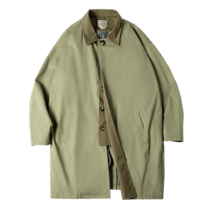 발마칸코트 maden new workwear 아메리칸 캐주얼 범프 컬러 윈드 브레이커 루즈 롱 남성 가을 겨울 코튼